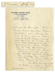James Joyce Autograph Letter Signed in 1923, Shortly After the Publication of Ulysses in 1922 -- ...I am almost going out of my mind in this impossible situation...